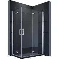 Sonni box doccia 100x90x195cm ingresso angolare bagno porta a battente angolare doccia porta a soffietto nano vetro porta a soffietto a battente 180º