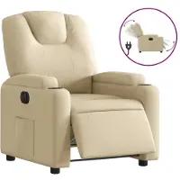 Syfax Poltrona Elettrica Reclinabile Crema in Tessuto