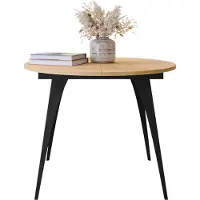 Mirjan 24 Tavolo da cucina allungabile LUSI - rovere kraft oro / nero