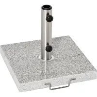Outsunny Supporto mobile per ombrellone 28 kg marmo acciaio inox 42x42x36 cm base stabile per ombrellone per giardino e terrazza
