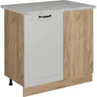 Vicco Mobile ad angolo cucina R-Line Bianco rustico 86 cm PL Marmo, Model 53567