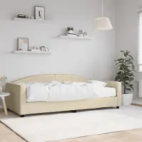 Prolenta Maison Exclusive - Divano letto con materasso color crema 100x200 cm in tessuto
