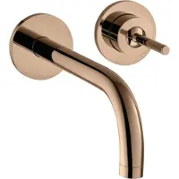 Hansgrohe AXOR Uno mitigeur monocommande de lavabo encastré, rosettes pour montage mural, saillie 165mm, 38113300, 38113300