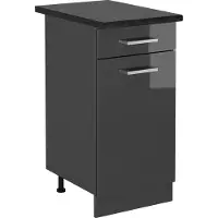 Vicco Mobiletto base per cucina R-Line Antracite lucido 40 cm , PL Antracite, Model 54131