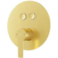 Steinberg Série 390 Set de finition, pour mitigeur bain/douche, pushtronic, pour 2 consommateurs, rond, 39023223BG, 39023223BG