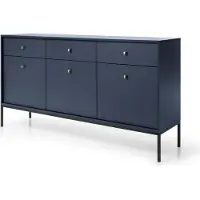 Furnlux Classic FURNLUX Credenza Mono Blu Navy Und Nero 154cm / Hauptfarbe: Blau / Dimensioni: 154 x 39 x 84 cm