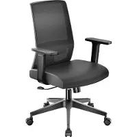 Wiltec Sedia da ufficio ergonomica con supporto lombare - sedia da scrivania regolabile in altezza - schienale traspirante - capacità di carico fino a 120 kg