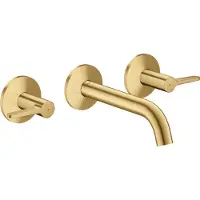 Hansgrohe AXOR One robinetterie de lavabo 3 trous encastrée pour montage mural, bec 160mm, avec poignées manettes, 48150250, 48150250