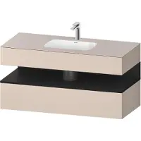 Duravit Collection One lavabo à encastrer avec meuble sous-vasque en console, 1200x550x600mm, niche en chêne noir, QA4787016910010, QA4787016910010