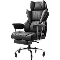 StarTech.com Sedia direzionale Premium Sedia da ufficio con schienale alto e poggiapiedi - Braccioli rimovibili - Mobili da ufficio comfort - Nero