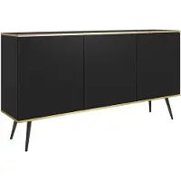 Furnlux Classic FURNLUX Credenza Oro Black 160cm / Hauptfarbe: Schwarz / Dimensioni: 160 x 39 x 85 cm