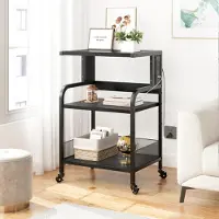 StarTech.com Supporto per stampante - Tavolino mobile per stampante - 3 ripiani - Con presa di corrente - Ripiano regolabile - Bianco