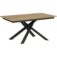 Itamoby - Tavolo allungabile 160/220x90 cm Ganty quercia natura - bordo in tinta telaio e gambe antracite