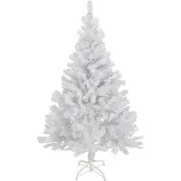 Spetebo Albero di Natale artificiale - 120 cm / bianco - Albero di Natale artificiale con supporto per albero incluso