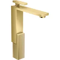 Axor hansgrohe Edge mitigeur monocommande de lavabo 280 avec vidage par poussée, taille diamant, 46031990, 46031990