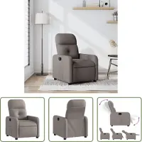 The Living Store reclinabile in tessuto color tortora