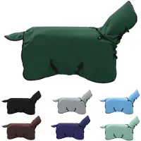 vidaXL Coperta per cavalli, verde scuro, 85 cm, in poliestere e pile
