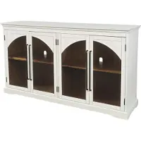 FURNLUX Credenza Avola Crema Bianco e Marrone 165cm / Colore principale: Beige / Dimensioni: 165 x 92 x 43 cm