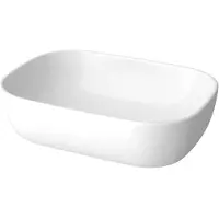 Cersanit Lavabo da appoggio Moduo 50 in ceramica, rettangolare, non forato, 50,5x36 cm, design elegante per bagni moderni