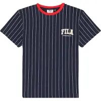 FILA Rifredi Relaxed Graphic Pinstriped T-shirt Black Iris / Egre Taglia: 170/176 | T-shirt Outlet | Unisex | Nero