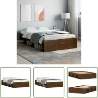 The Living Store Struttura letto in rovere marrone 120x200 cm