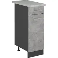 Vicco Mobiletto base per cucina R-Line Calcestruzzo 30 cm PL Marmo, Model 53749