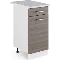 Vicco Mobiletto base per cucina R-Line Grigio nobile 40 cm , PL Marmo, Model 29701