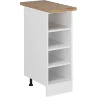 Vicco Scaffale da cucina R-Line Bianco 30 cm , PL Oak, Model 55385