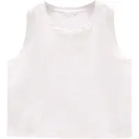 Jeanne Baret Women's Polynesia Sleeveless T-Shirt Top Donna (42, bianco)