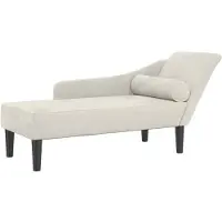 vidaXL Chaiselongue mit Kissen Creme Samt