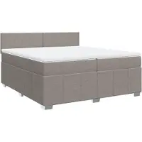 Syfax Giroletto a Molle con Materasso Tortora 200x200 cm in Tessuto
