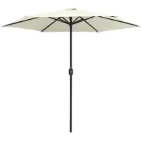 Syfax Ombrellone da Giardino Palo in Alluminio 270x246 cm Sabbia