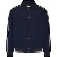 Calvin Klein Ls Nylon Snap Bomber Jacket Dark Sapphire Taglia: S | Bomber Outlet | Uomo | Blu