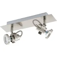 Eglo 94145 Tukon 3 LED Spot 2 x 33 W acciaio nichel finitura opaca