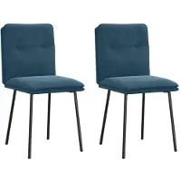 vidaXL Sedie da pranzo 2 pz. Velluto blu
