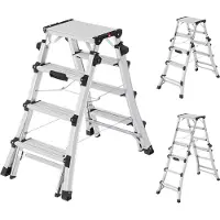 Hailo Scaletta D100 TL TopLine con montanti telescopici 2x4-2x6 gradini