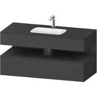Duravit Collection One lavabo à encastrer avec meuble sous-vasque en console, 1200x550x600mm, niche graphite mat, QA4787049490000, QA4787049490000