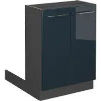 Vicco Isola cucina Fame-Line Blu scuro lucido 60 cm senza piano di lavoro, Model 48889