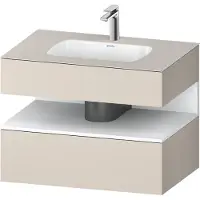 Duravit Collection One lavabo à encastrer avec meuble sous-vasque en console, 800x550x600mm, niche blanc mat, QA4785018910010, QA4785018910010