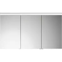 Burgbad Lin20 armoire de toilette éclairage LED, 3 portes, porte du milieu butée à gauche 1200x700x170mm, SPQK120RF5359, SPQK120RF5359