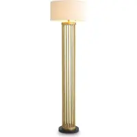 Casa Padrino lampada da terra in metallo con base in marmo colore ottone antico / nero / bianco Ø 55 x h. 188 cm - qualità
