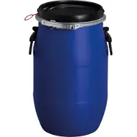 Graf fusto a bocca larga in plastica 30 litri blu idoneo al contatto con alimenti con marchio UN