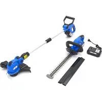 HBM Set 20V- 4.0Ah di tagliasiepi e decespugliatore inclusi 2 batterie