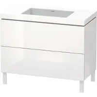 Duravit L-Cube c-bonded Ensemble vertical, 2 tiroirs, sans trop-plein, sans trou pour robinetterie, 1000x698x480mm, LC6938N2222, LC6938N2222
