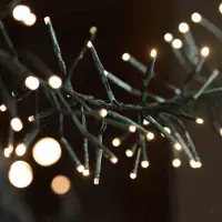 FHS 384 Led Cluster Fairy Lights Bianco caldo Outdoor Led 2.4M Cluster Lights