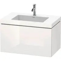 Duravit L-Cube c-bonded Ensemble suspendu, 1 tiroir, sans trop-plein, 1 trou pour robinet, 800x500x480mm, LC6917O8585, LC6917O8585