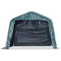 vidaXL Tenda da campeggio in PVC 550 g/m² 3,3×3,2 m verde scuro