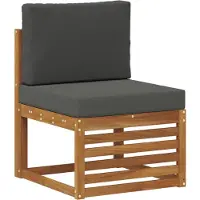 vidaXL Set di divani da esterno, 4 pezzi, colore naturale e antracite