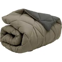 vidaXL , coperta invernale per letto, 135 x 200 cm, 450 g/m², colore grigio chiaro e antracite