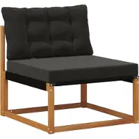 vidaXL Set da salotto da esterno, 7 pezzi, colore naturale e nero